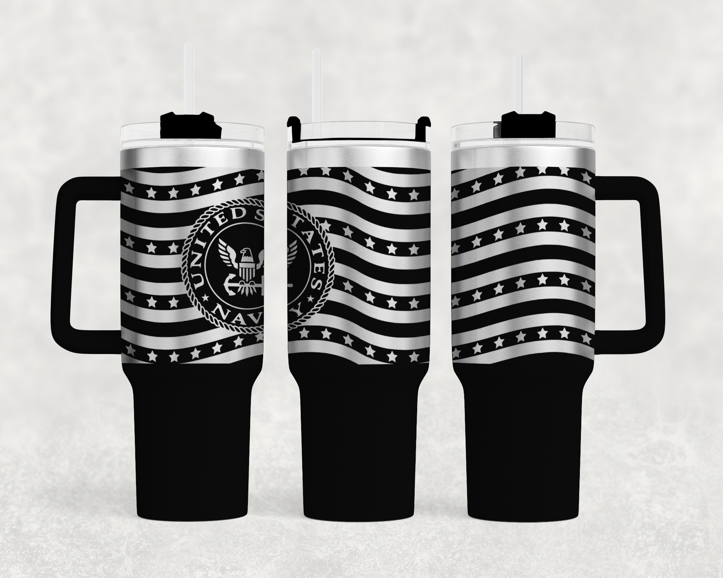 Navy tumbler wrap 40oz top