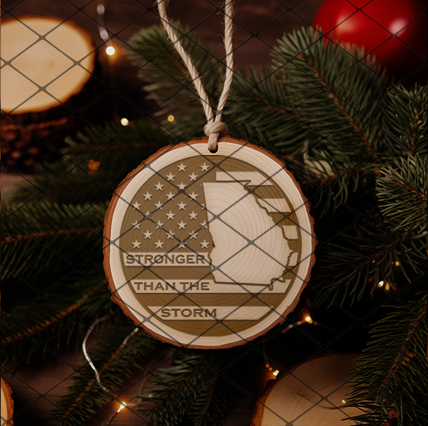 Stronger than the storm Georgia: choose between wooden or clear acrylic ornaments