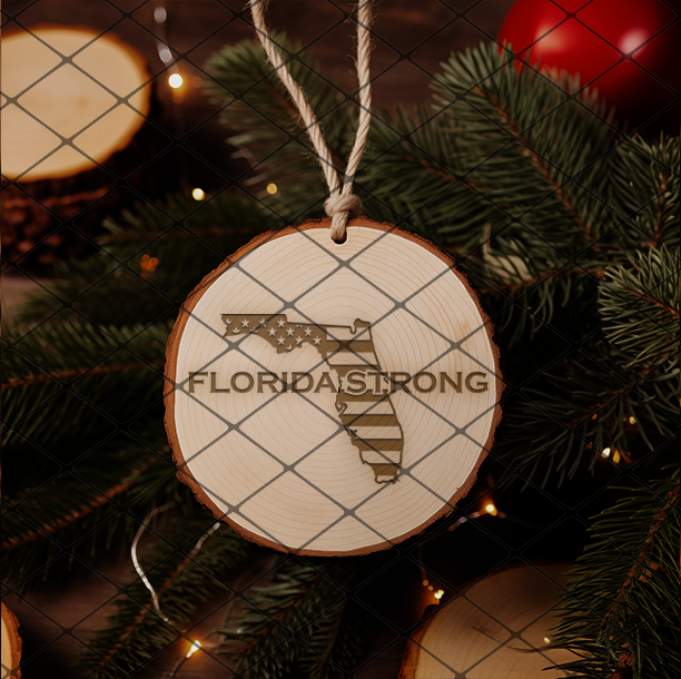 Florida Strong: choose between wooden or clear acrylic ornaments