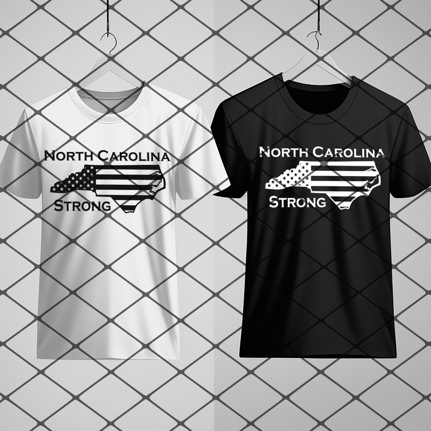 North Carolina Strong: choose between white and black shirts