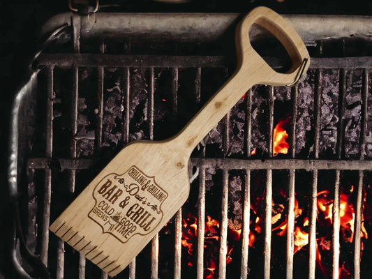 Wooden grill scraper