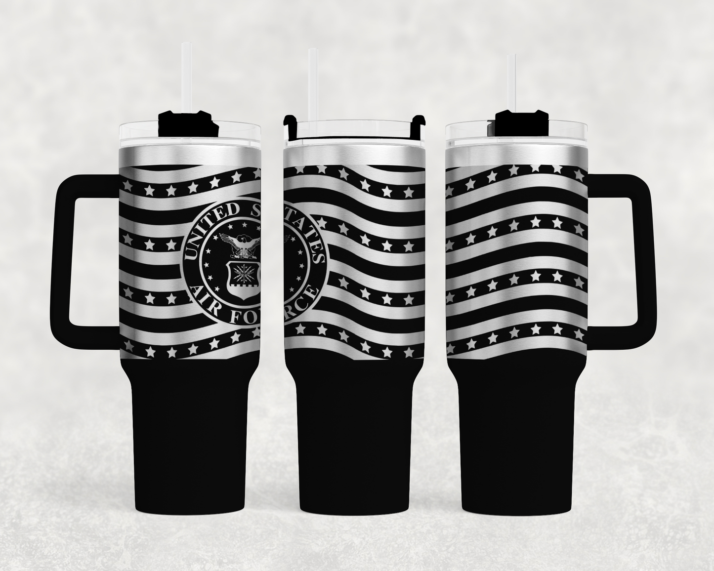 Air Force tumbler wrap 40oz top