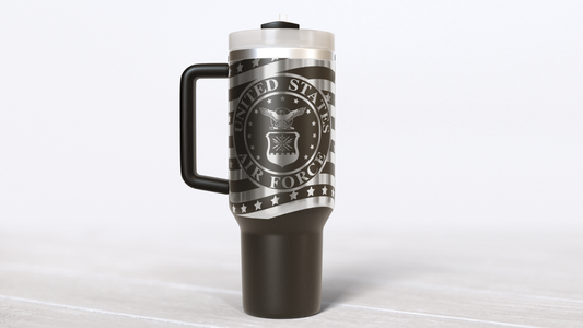 Air Force tumbler wrap 40oz top