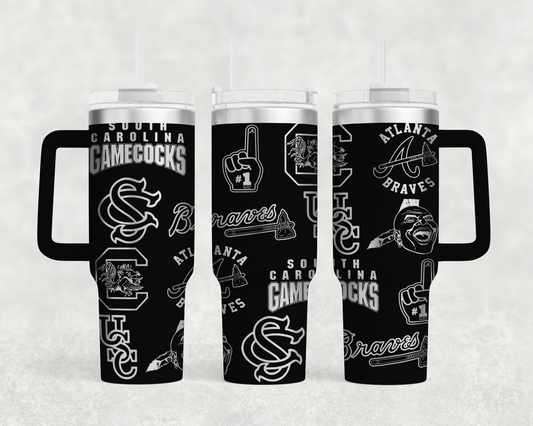 Atlanta Braves and South Carolina tumbler wrap