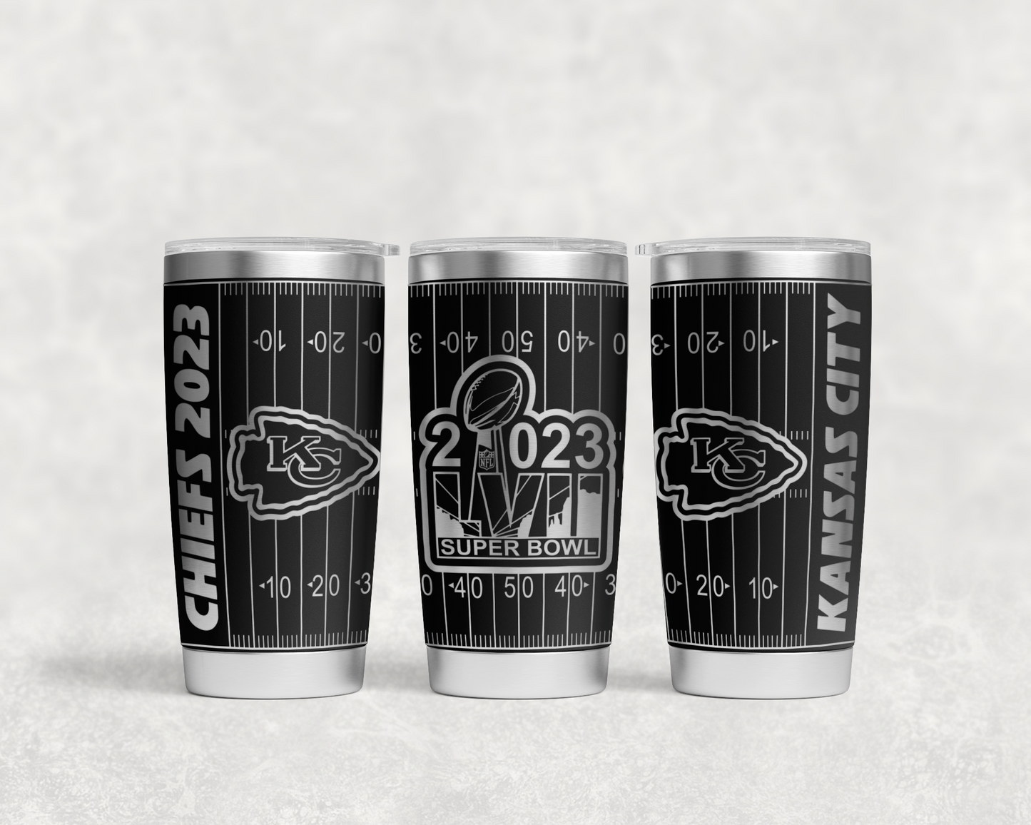 Kansas City Chiefs Super Bowl 2023 tumbler wrap