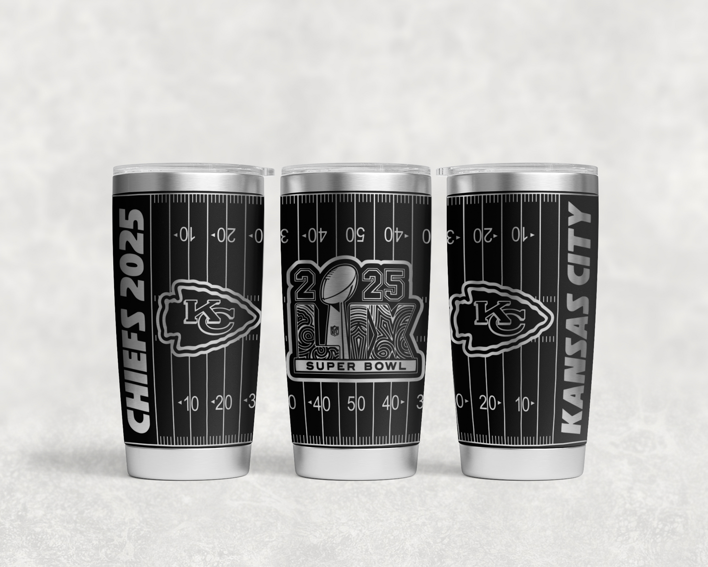 Kansas City Chiefs Super Bowl 2025 tumbler wrap