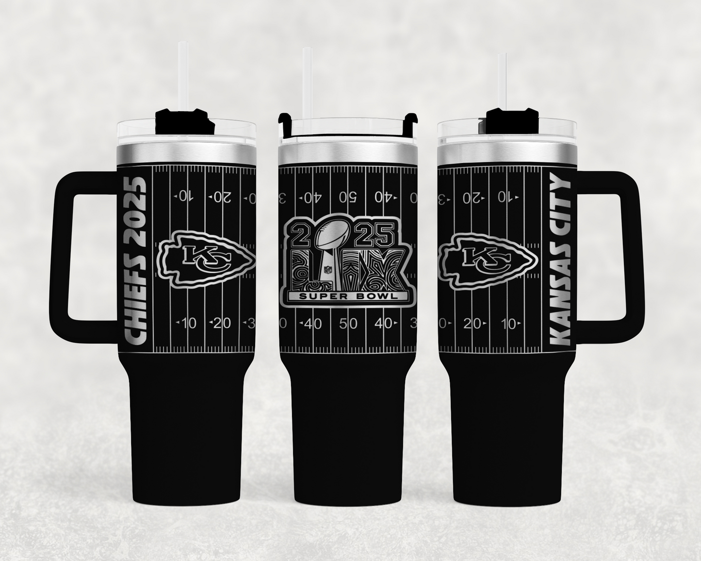 Kansas City Chiefs Super Bowl 2025 tumbler wrap