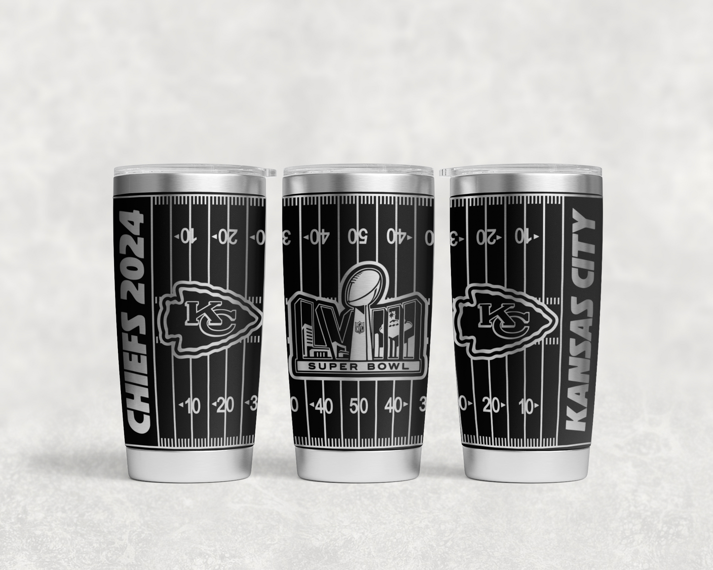Kansas City Chiefs Super Bowl 2024 tumbler wrap