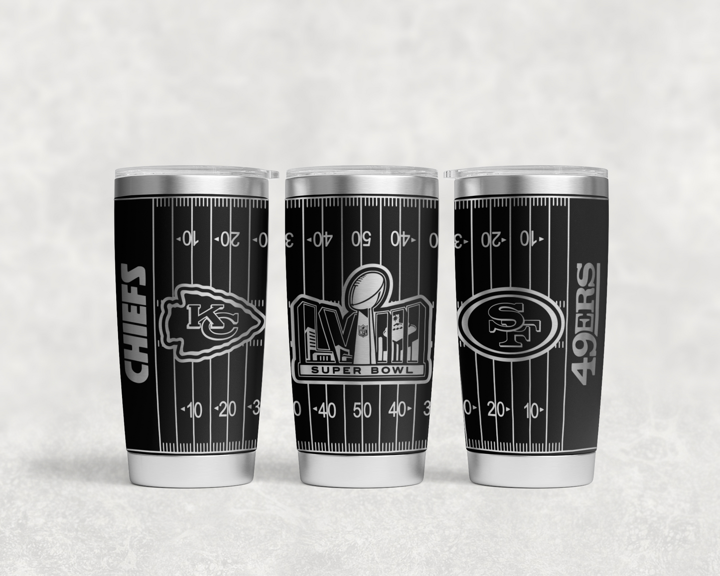 Chiefs 49ers Super Bowl 2024 tumbler wrap