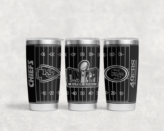 Chiefs 49ers Super Bowl 2024 tumbler wrap