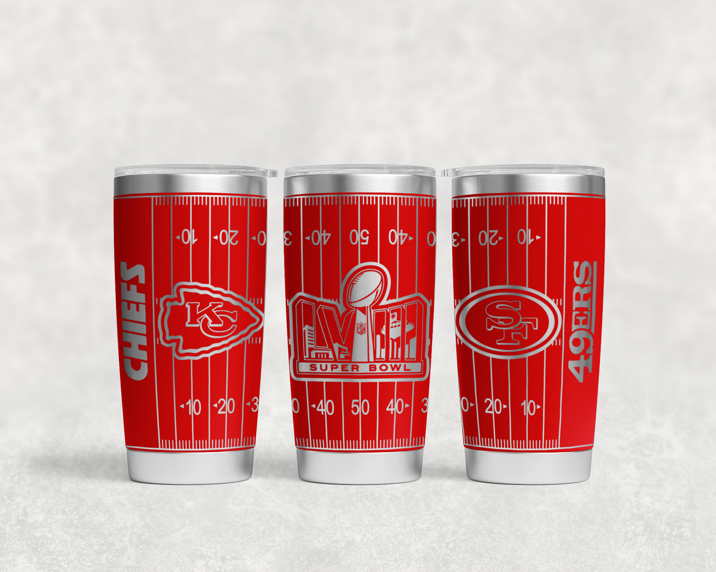 Chiefs 49ers Super Bowl 2024 tumbler wrap
