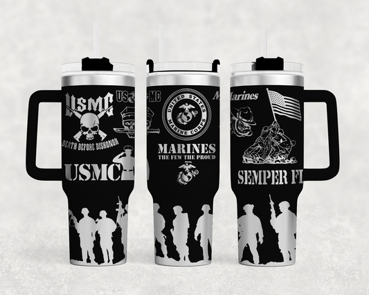 Marines tumbler wrap