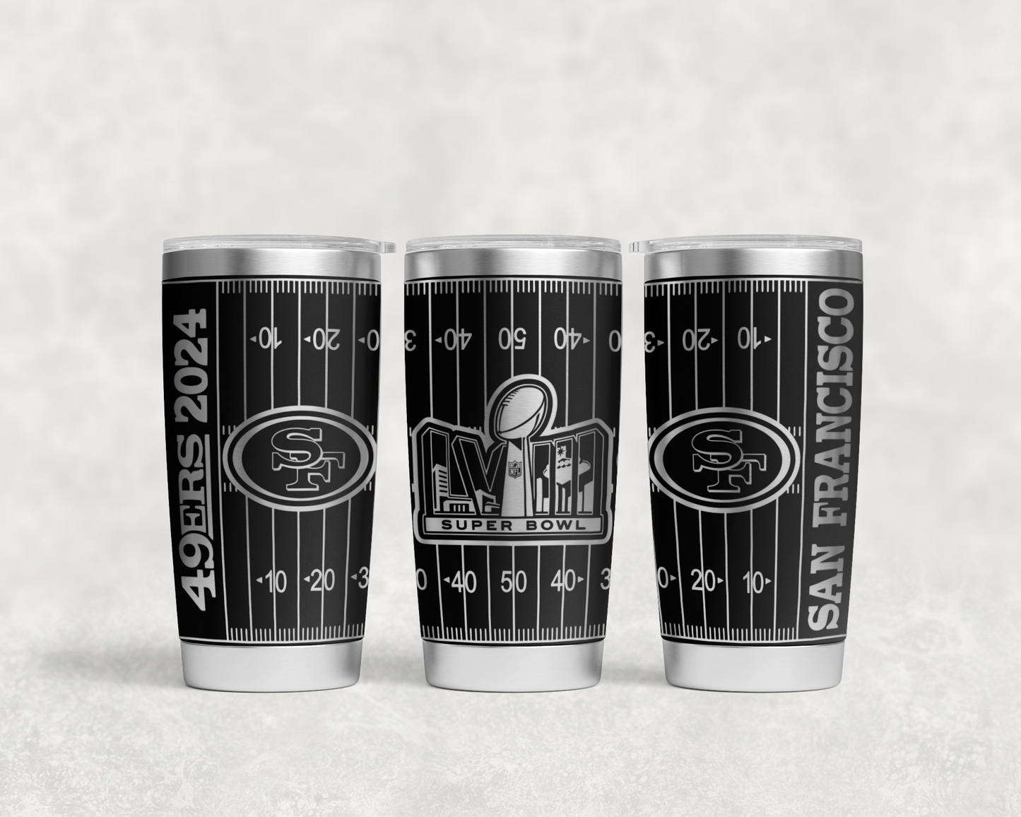 San Francisco 49ers Super Bowl 2024 tumbler wrap
