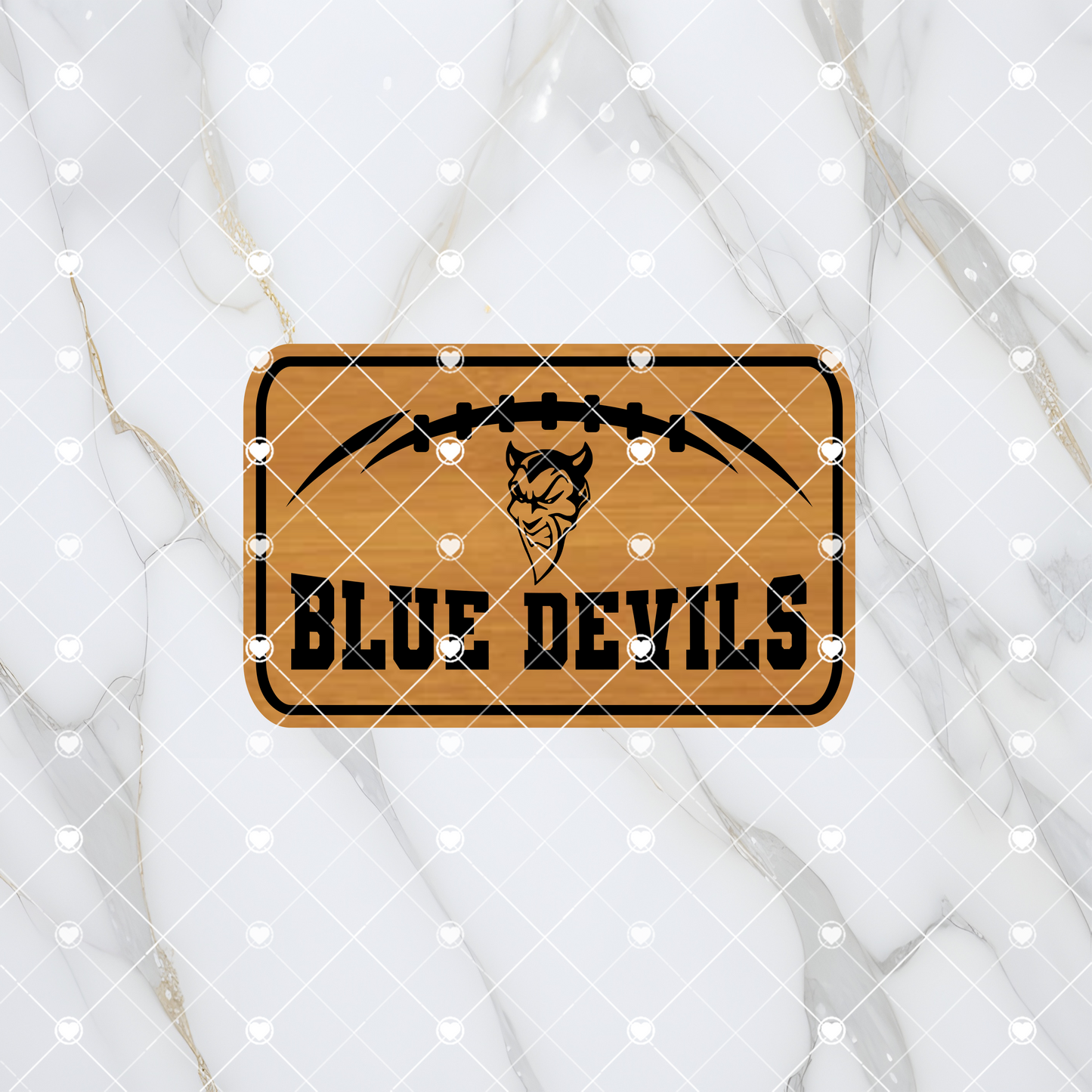 Blue Devils Football w/Mascot
