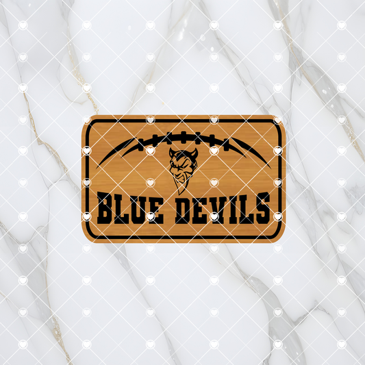 Blue Devils Football w/Mascot