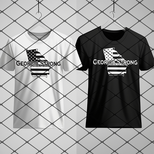 Georgia Strong: choose between white and black shirts