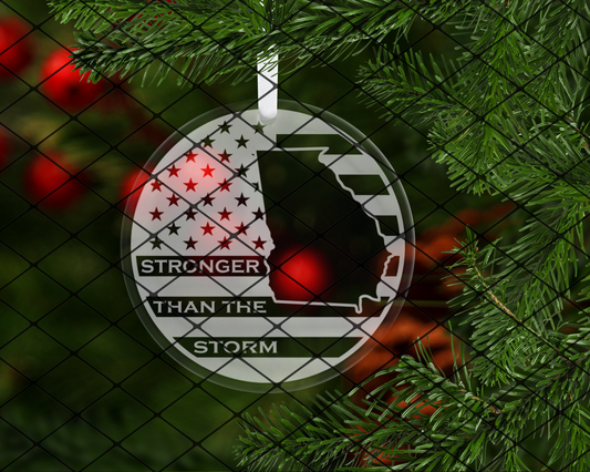 Stronger than the storm Georgia: choose between wooden or clear acrylic ornaments