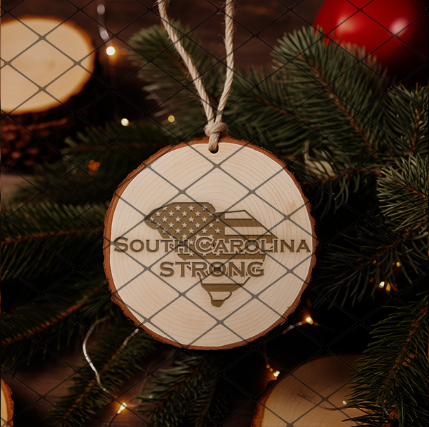 South Carolina Strong: choose between wooden or clear acrylic ornaments