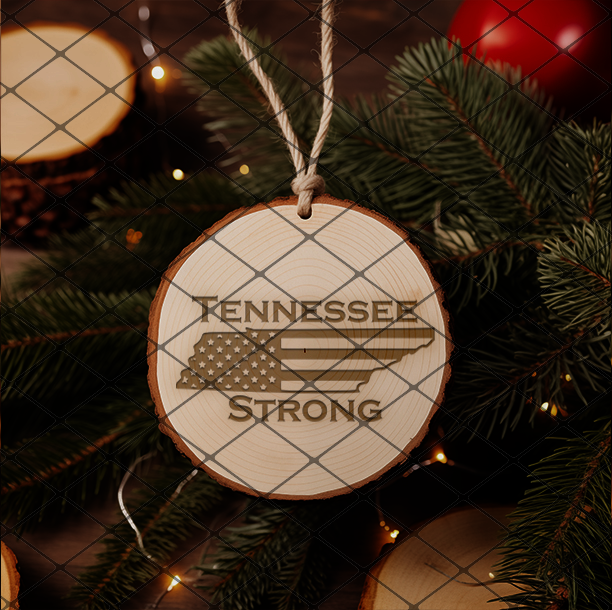 Tennessee Strong: choose between wooden or clear acrylic ornaments